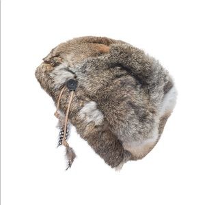 Nobis Rabbit Fur Oversized Hat